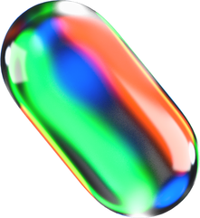 3D Glowing Glass Capsule